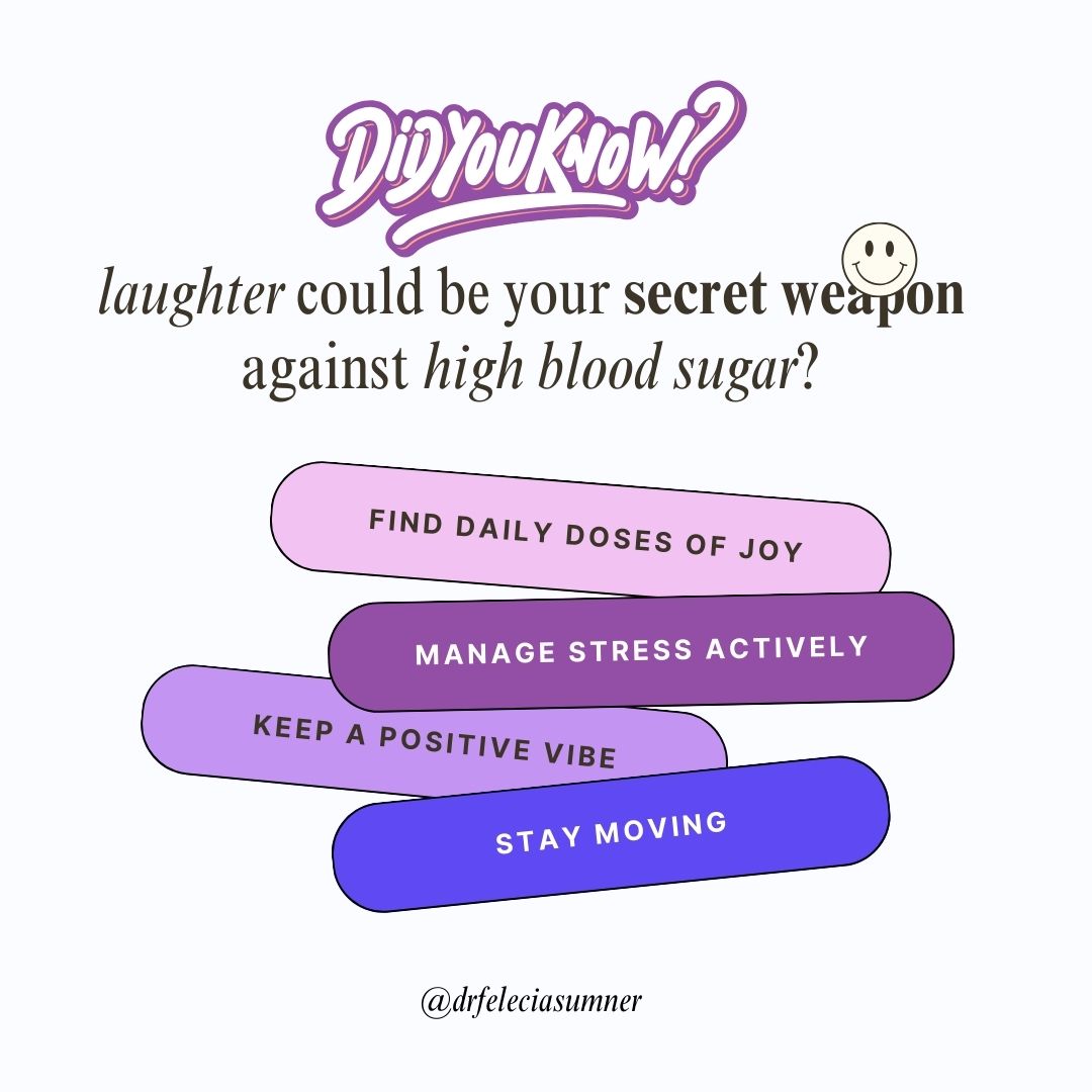 Did you know a good laugh could be just what your blood sugar needs? 😂

Let’s laugh our way to better health! 🌈 What’s your go-to show or activity for a guaranteed laugh? Share in the comments!

#LaughterIsMedicine #DiabetesManagement #FunctionalMedicine #BloodSugarControl