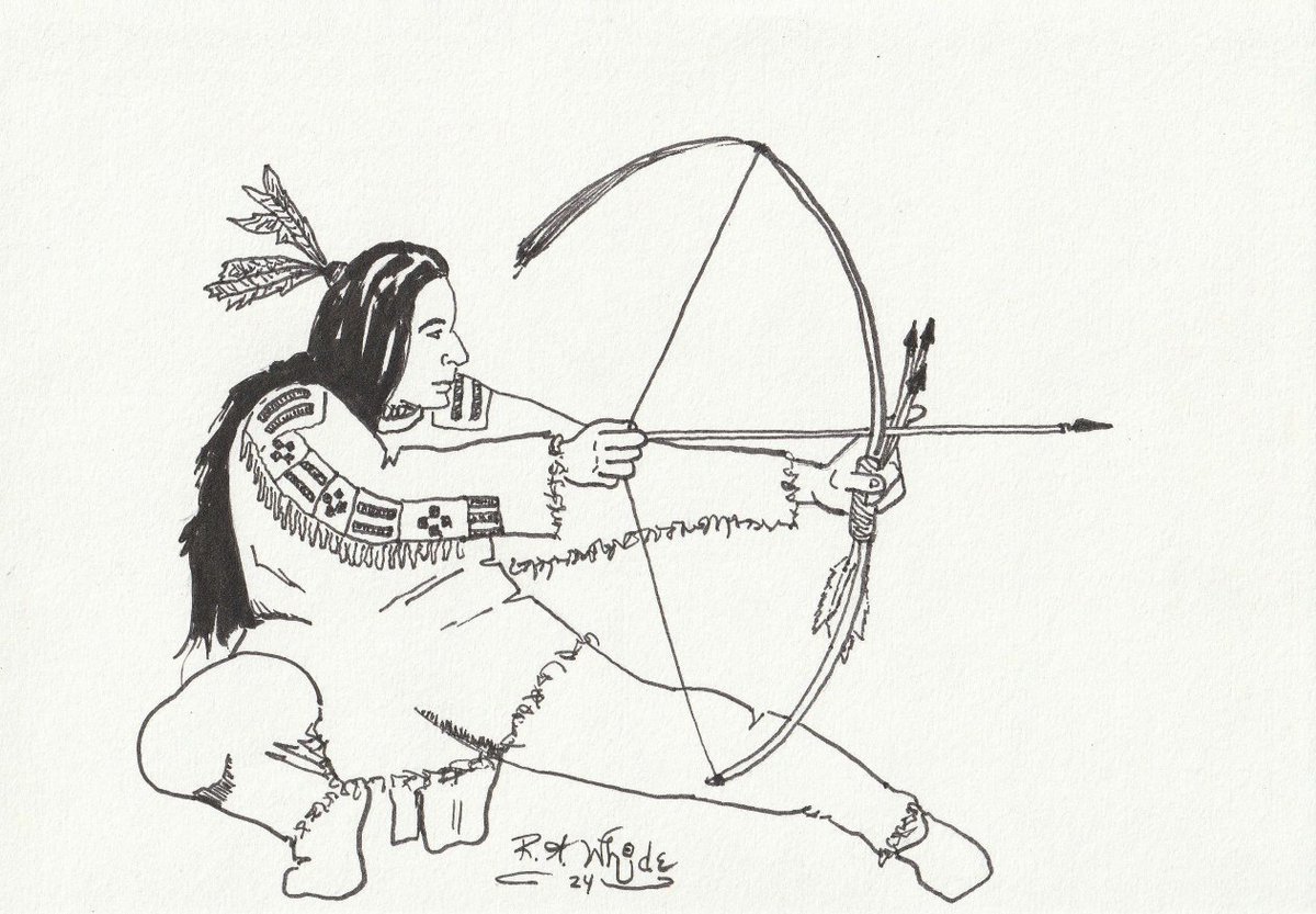 Welcome May! Taking Aim (ink sketch) #art #artwork #inkart #drawing #cartoon #penandink #sketchart #illustration #illustrationart #sketch #penandinkart #penandinksketch #penandinkdrawing #americanindian #bow #bowandarrows #Archery #indianheritage