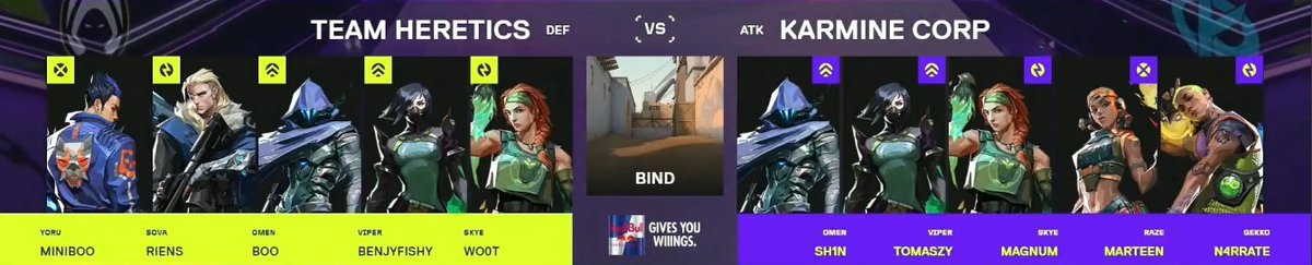 Voici les compos sur Bind, c'est l'heure de conclure ce BO3 ! #KCORP On commence en attaque ! ▶️ twitch.tv/kamet0