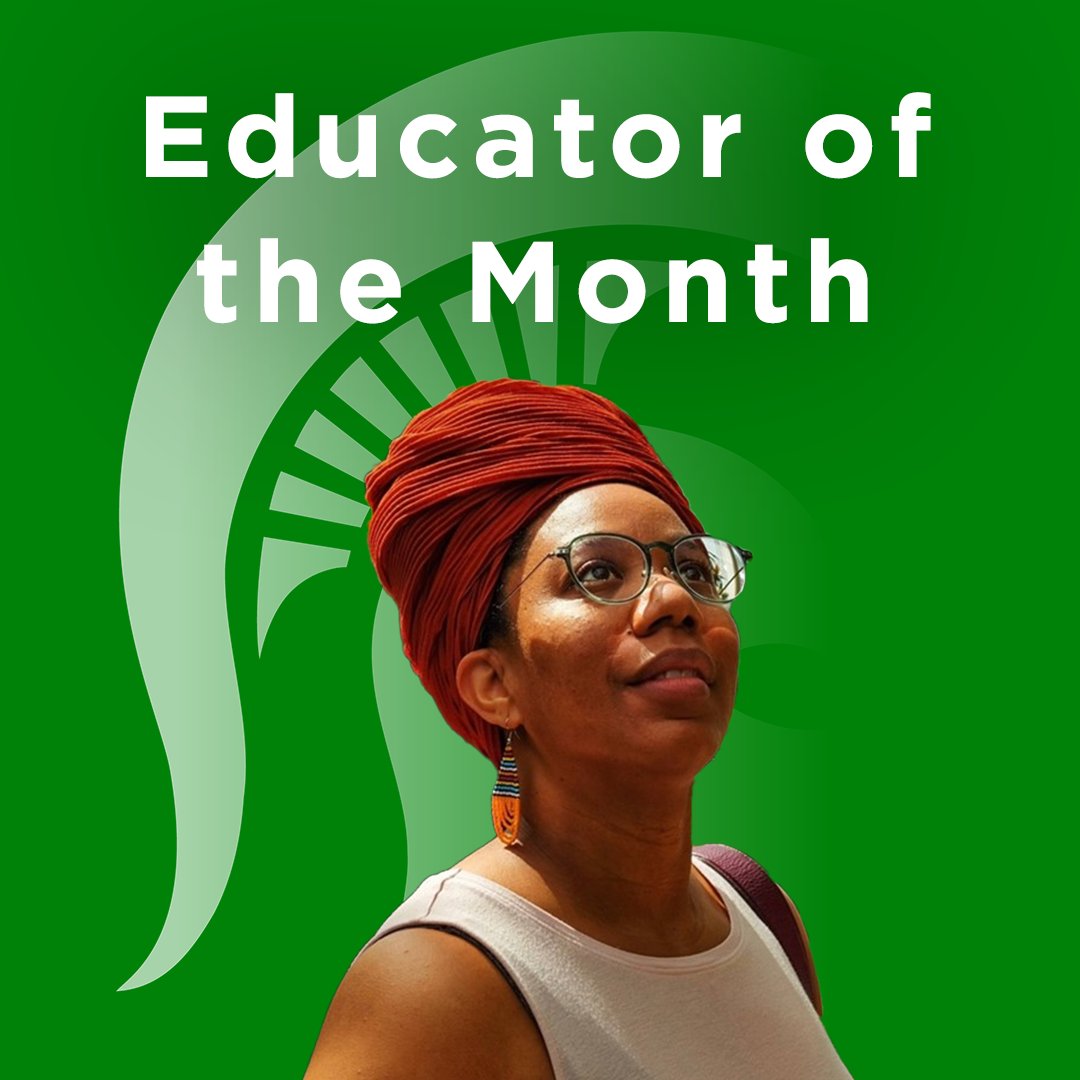 We are excited to announce our May 2024 Educator of the Month is Nicole Macon-McKendree, a PhD candidate @MSUSocialWork! Learn all about how Nicole's identity as an educator is still developing in her article at bit.ly/4a0l5Bm. #MSU #SpartansWill