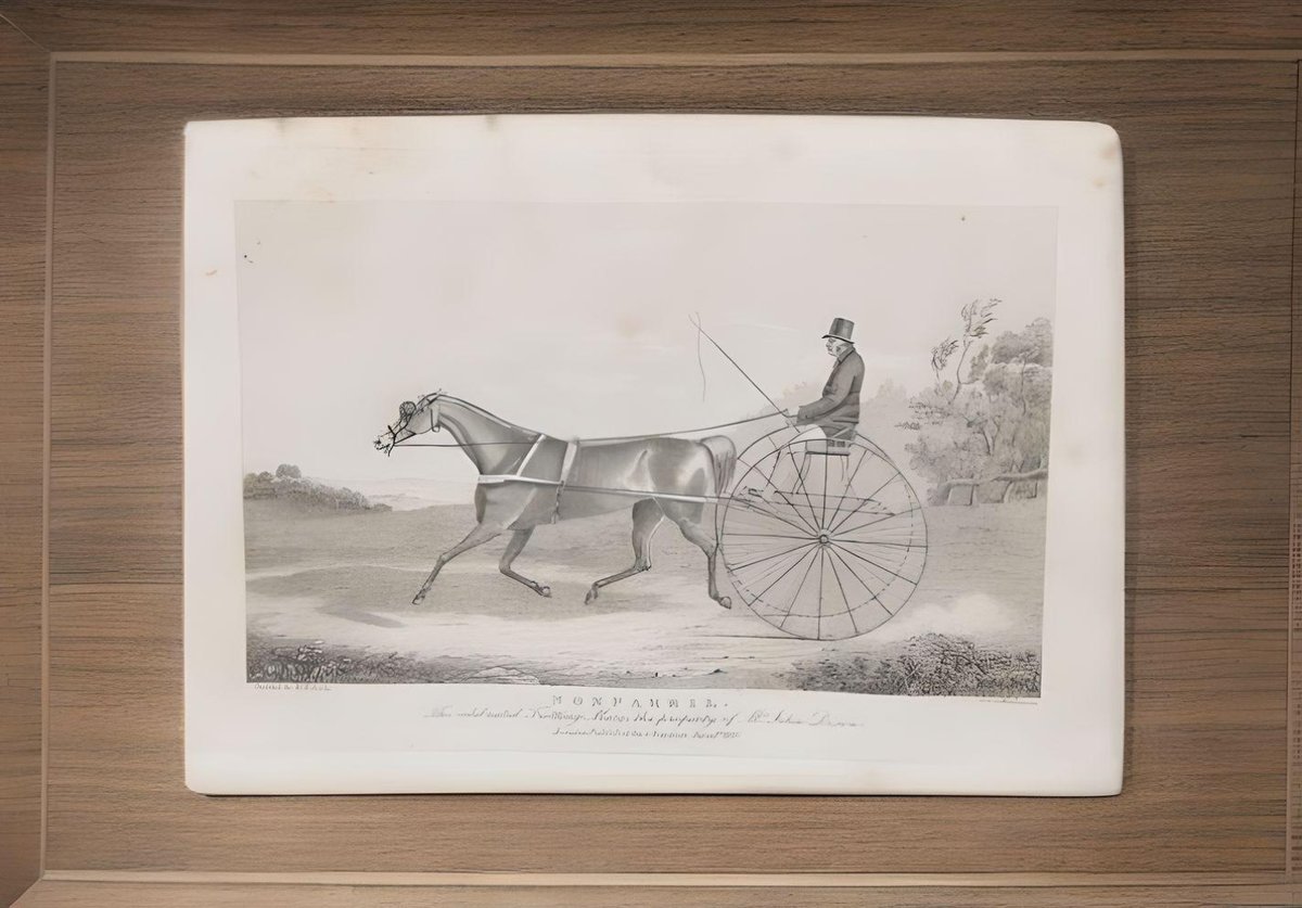 NonPareil Trotting Mare 1837 Engraving
celebrated trotting mare and the property of a Mr John Dixon.  Original drawing by W H Davis,  J & C Walker is the engraver. 
#antiques #antiqueprints #victorian #antiqueshop #gallerywall #horses
links.antico.gallery/2tH/