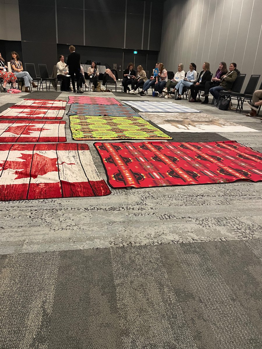 Powerful blanket ceremony at #CAOT24 this am in Halifax led by Debra Beach Ducharme.