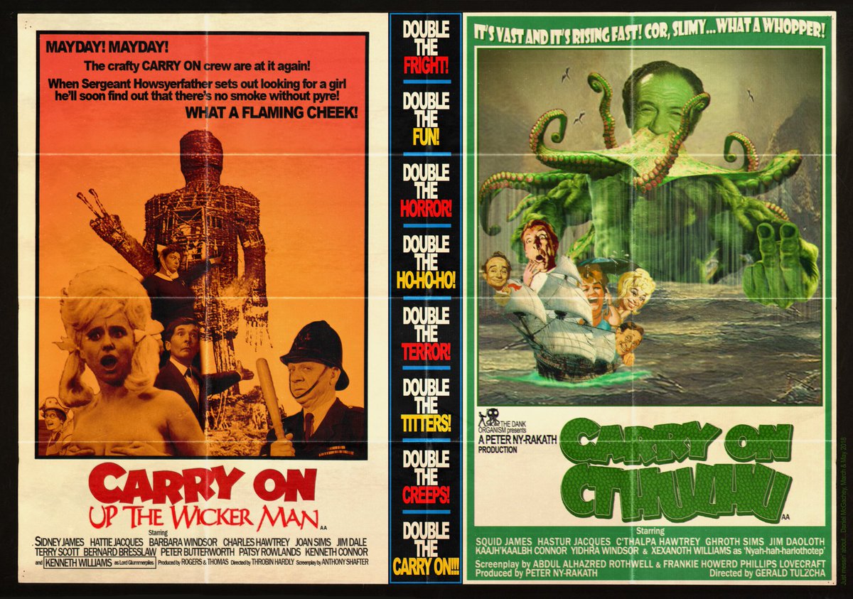 @folk_horror Ta! I shall be watching it on a double bill with its immediate follow up, 'Carry On Cthulhu'... Cor, what a cracking pair!