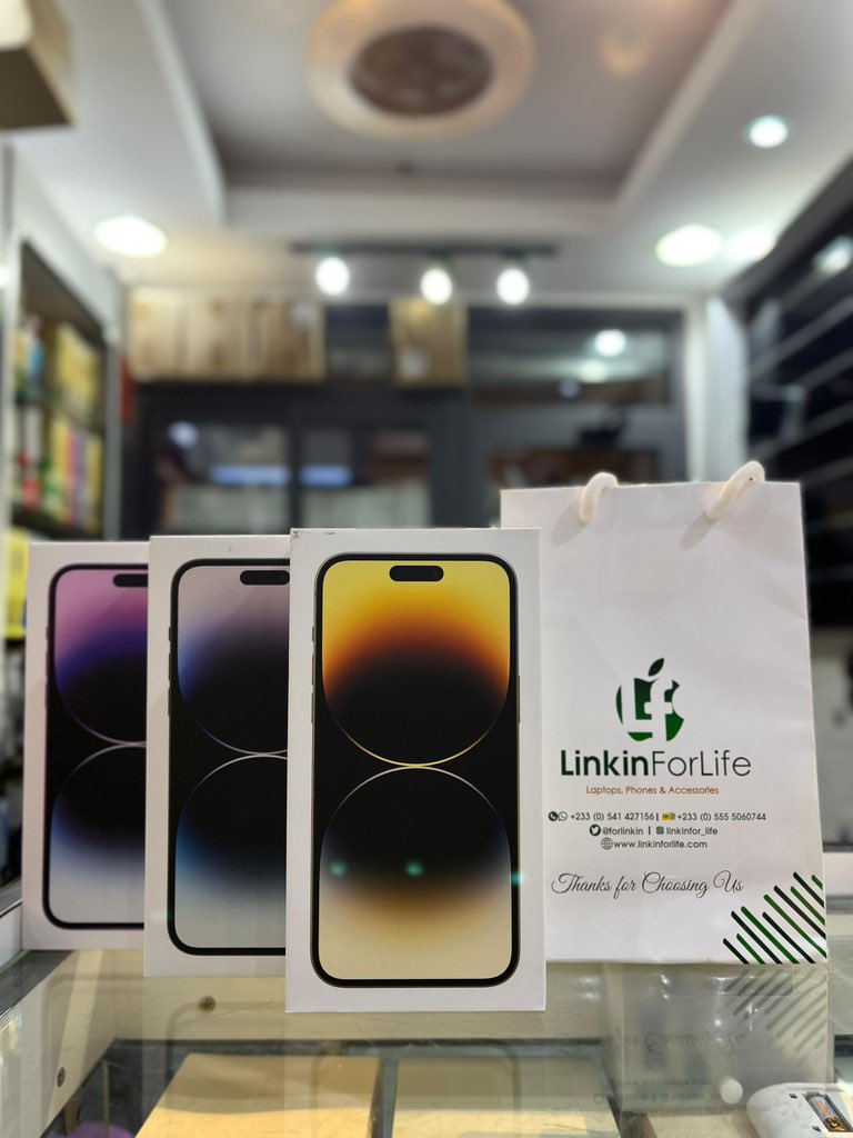 SWEET DEALS✅✅ iPhone 14 Pro Max available 256gig for 14500 cedis 128gig 13500 cedis SWAP ALLOWED 💯 We do nationwide delivery 🚚 Please retweet /repost 🙏🏿🙏🏿 ☎️ 0541427156