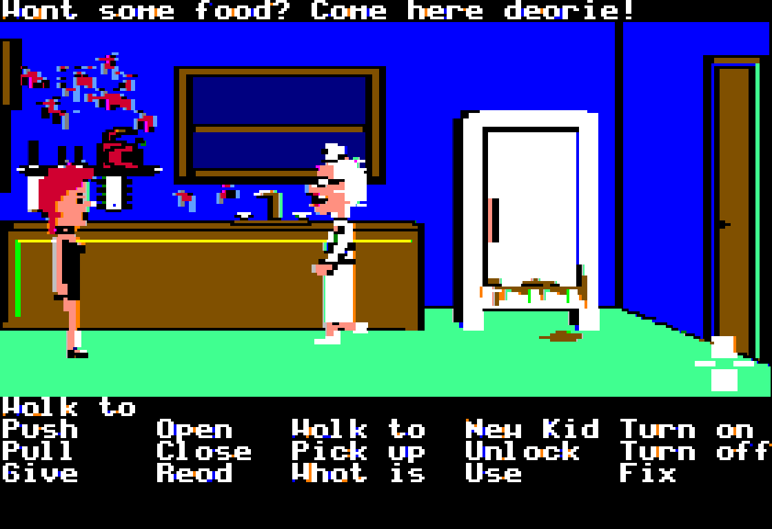 Title: Maniac Mansion Platform: Apple II Publisher: Lucasfilm Games Year: 1987