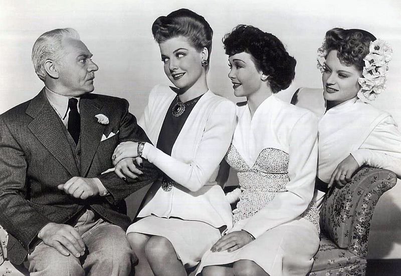 Charles Ruggles, Ann Sheridan, Jane Wyman, and Alexis Smith star in the 1944 Screwball Comedy The Doughgirls (directed by James V. Kern).

The cast also includes Eve Arden and Jack Carson.

Daily #AnnSheridan