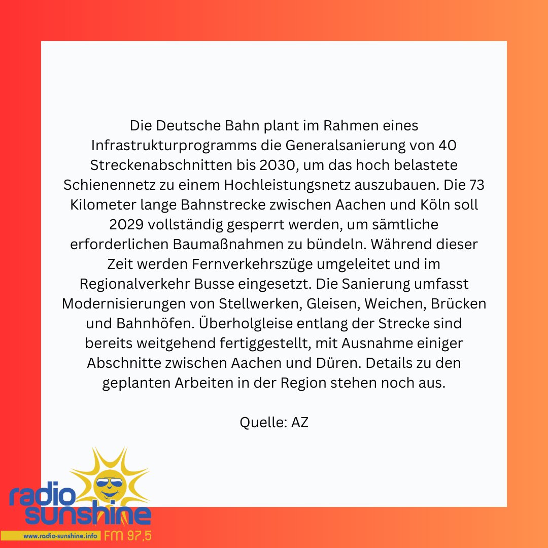 #DeutscheBahn #Generalsanierung #Bahnstrecke #AachenKöln #Infrastruktur #Schienennetz #Fernverkehr #Regionalverkehr #Baumaßnahmen #Modernisierung #Überholgleise #Stellwerke #Brücken #Nahverkehr