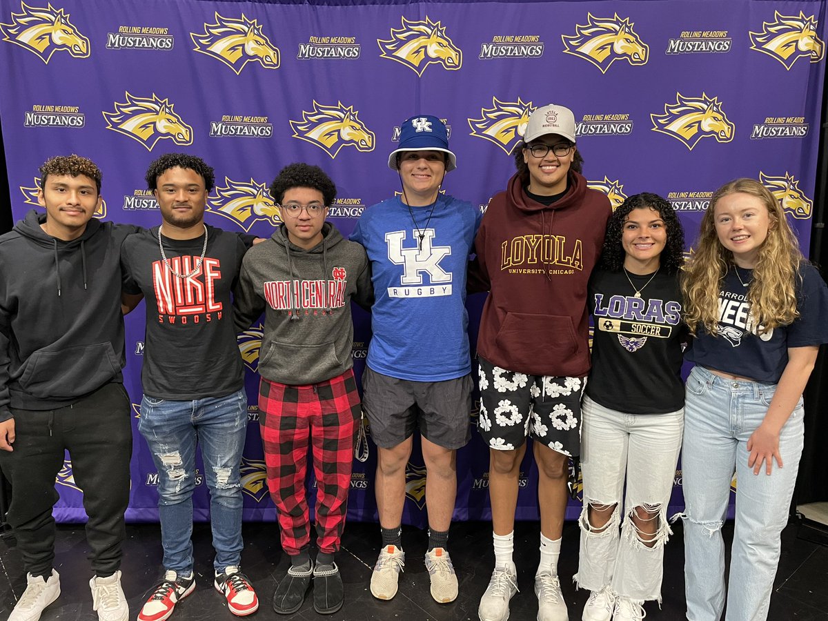 Congrats to these @@RMHSMUSTANGS #athletes on committing to playing sports at the next level. Our program wishes all of you the very best on your journey. We can’t wait to watch you represent our school on a national stage.