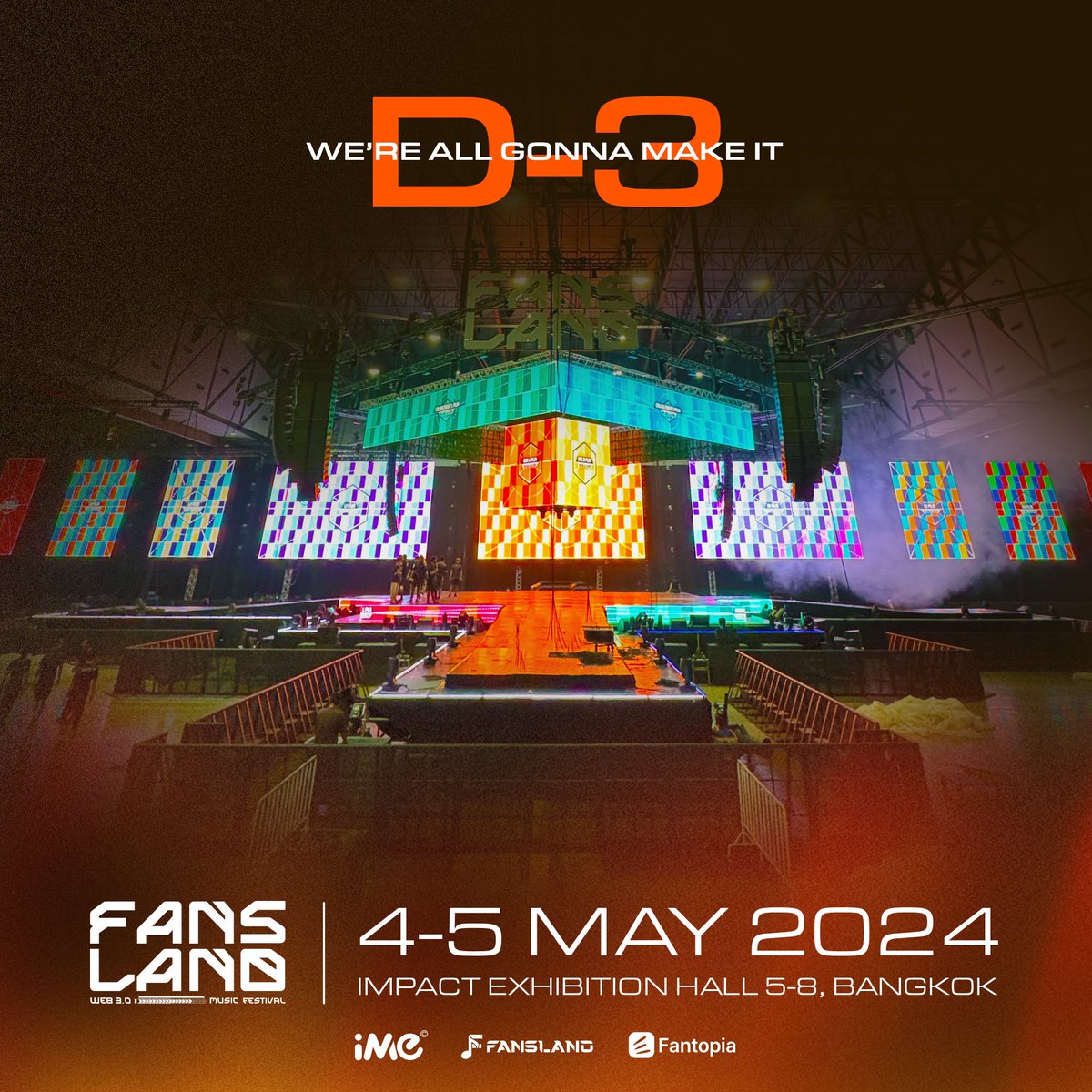 D-3 
🎶นับถอยหลังสู่…งานดนตรีที่รวมรวบแนวเพลงหลากหลายสไตล์ ไว้ให้คุณสนุกสุดเหวี่ยงไปกับศิลปินตัวจริง ตลอด 6 ชั่วโมงเต็ม ตั้งแต่ 6 โมงเย็น จนถึงเที่ยงคืน ในงาน Fansland Music Festival 2024 in Bangkok 

#fanslandmusicfestival #fansland #WAGMI
#iMe #iMeThailand #iMeAsia #Fantopia