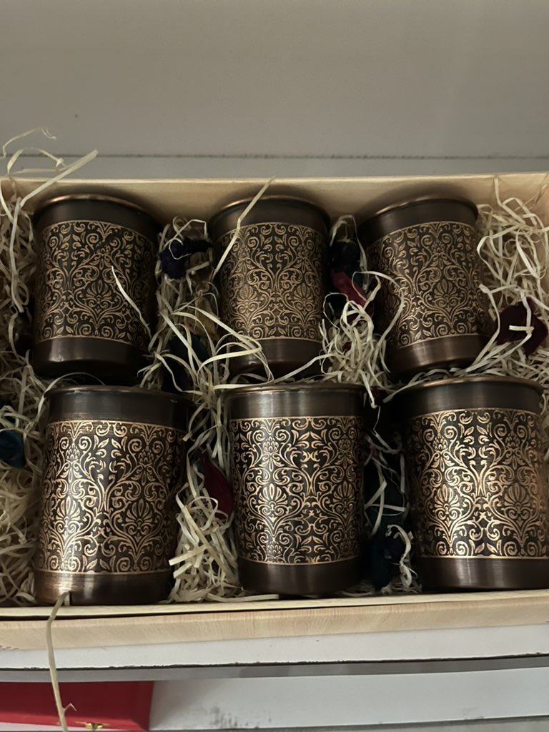 Premium packing and best quality copper glass Gift set #copperglass #giftideas #giftpacking #weddinggift #returngift #coppergifts #copperexpert