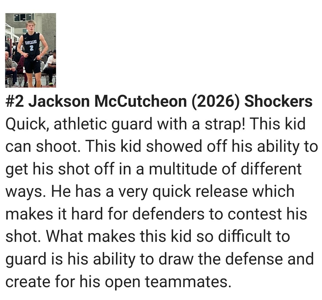 Another weekend of shooting the cover off the ball for @jacksonmcc2 averaged 9.3 pts and 2 ast while shooting 41% from 3 as he continues to make a case for being one of the top shooters in the 2026 class @hoopseen @Elite40boys @PrepHoopsTN @CourtneyHoops90