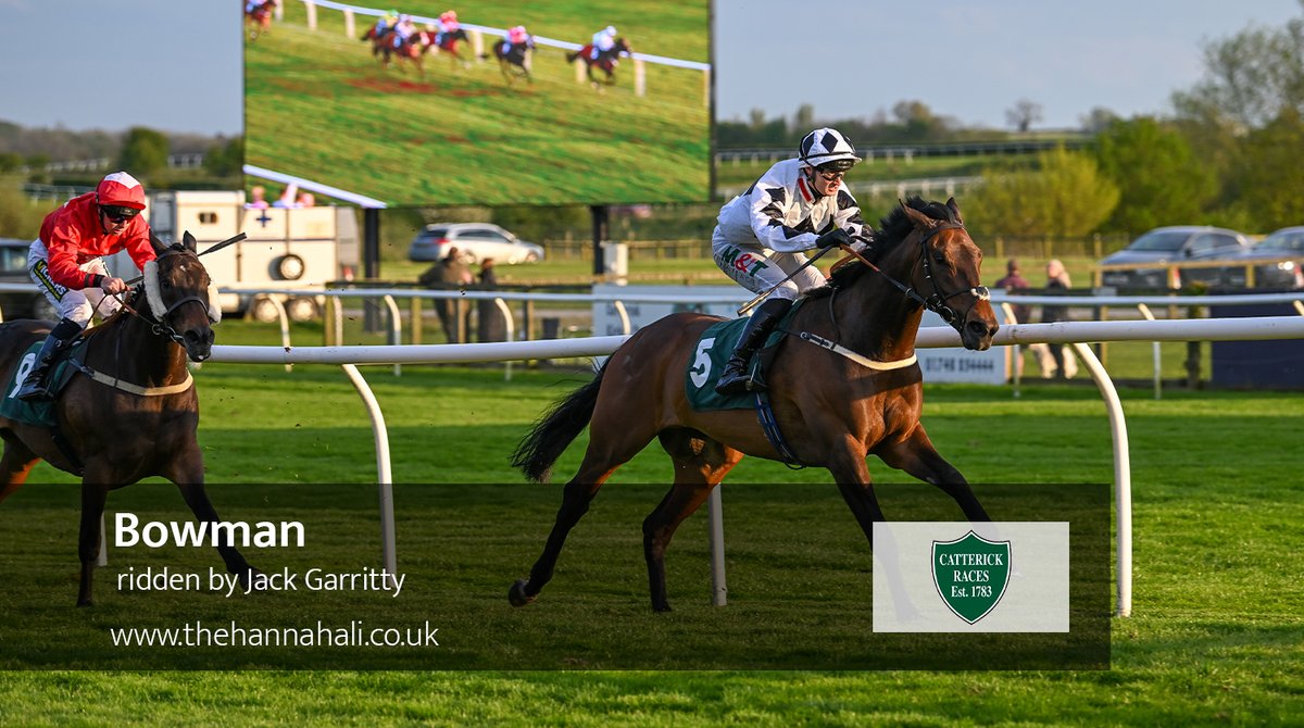 We saw a double for @jb_racehorses at @CatterickRaces in the 5th as Bowman and Jack Garritty pulled away nicely to win for owner James M Flaherty.