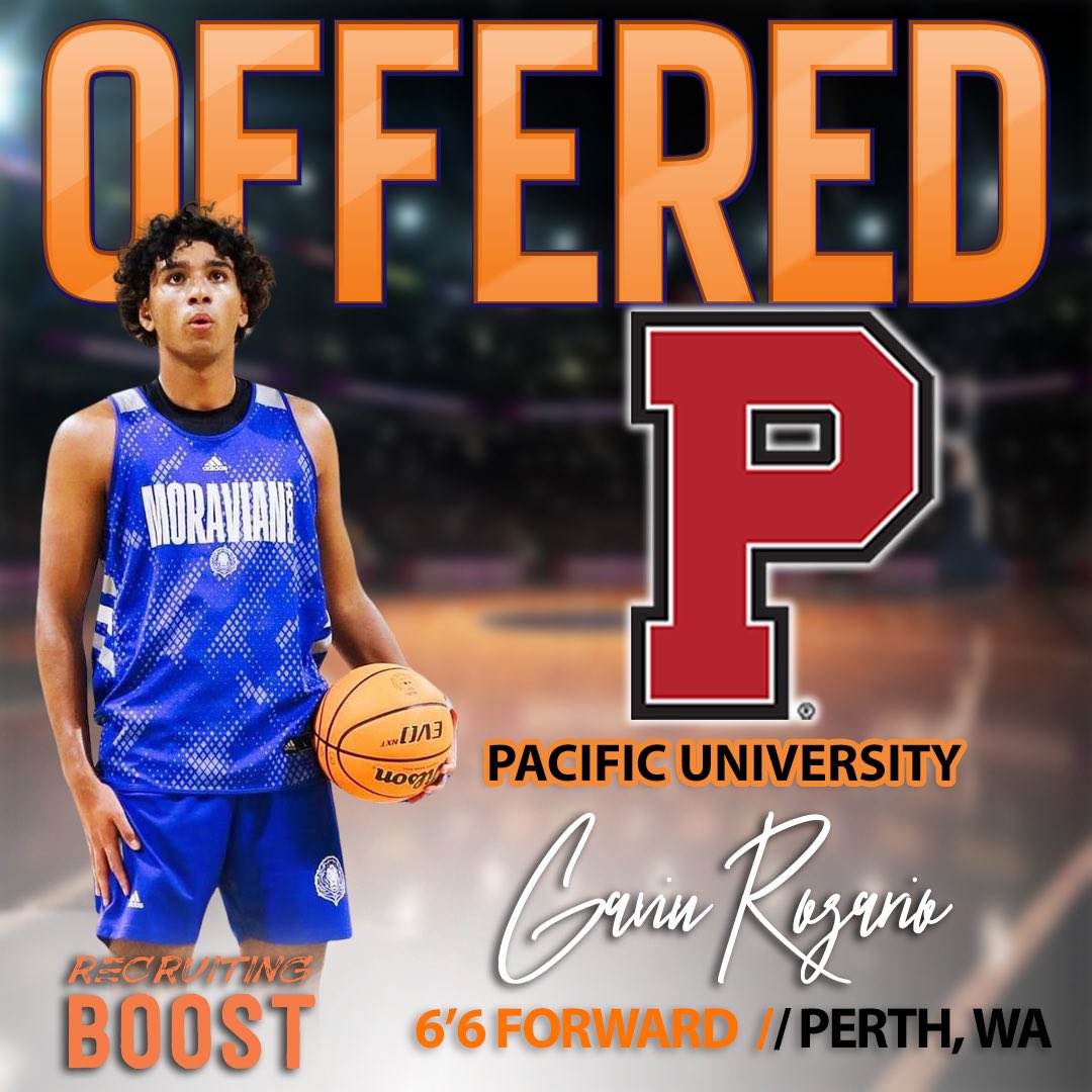 2024 6’6 @GavinRozario777 has been OFFERED by D3 Pacific University! Congratulations! 🎉🎈🎊 #RecruitingBoost