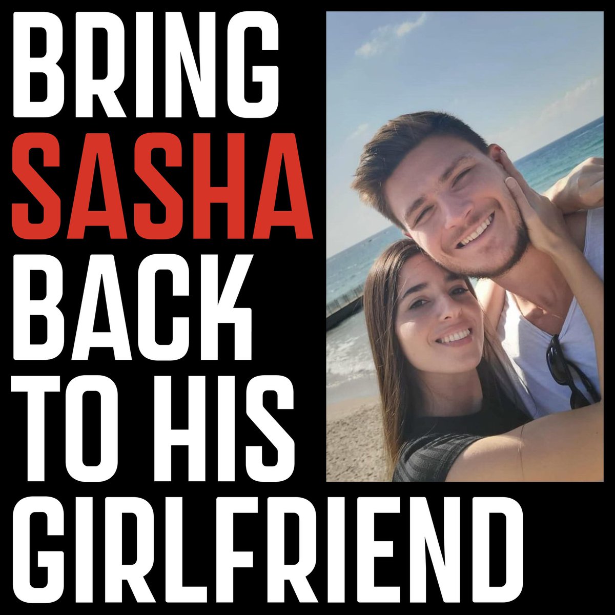 Every single hostage is a whole world. Sasha, so many people are waiting for you. We won’t stop fighting until you’re back 🎗️ #BringThemHomeNow