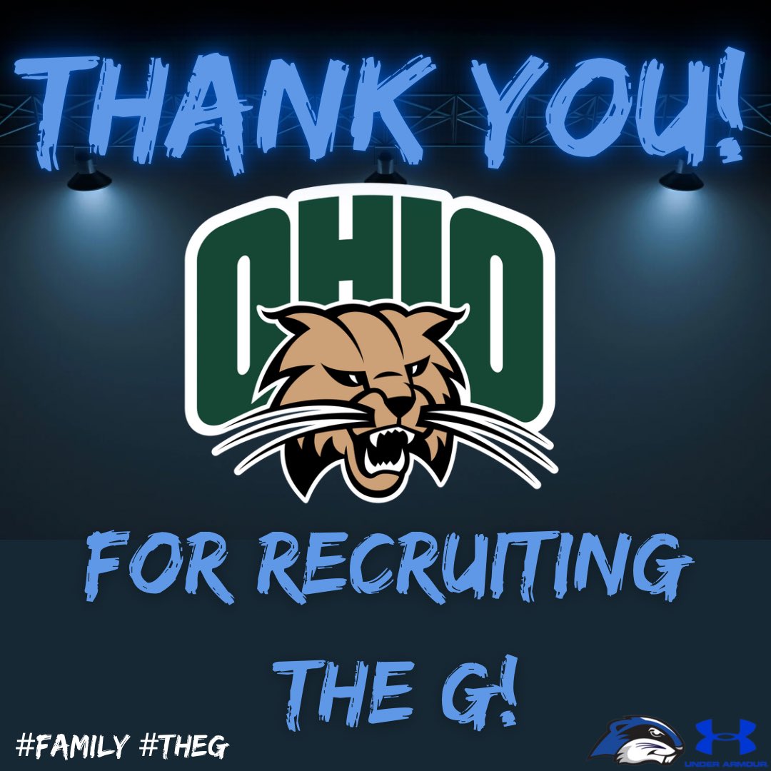 Thank you @DLO614 from @OhioBobcats for stopping by and talking with our players. #TheG #Family