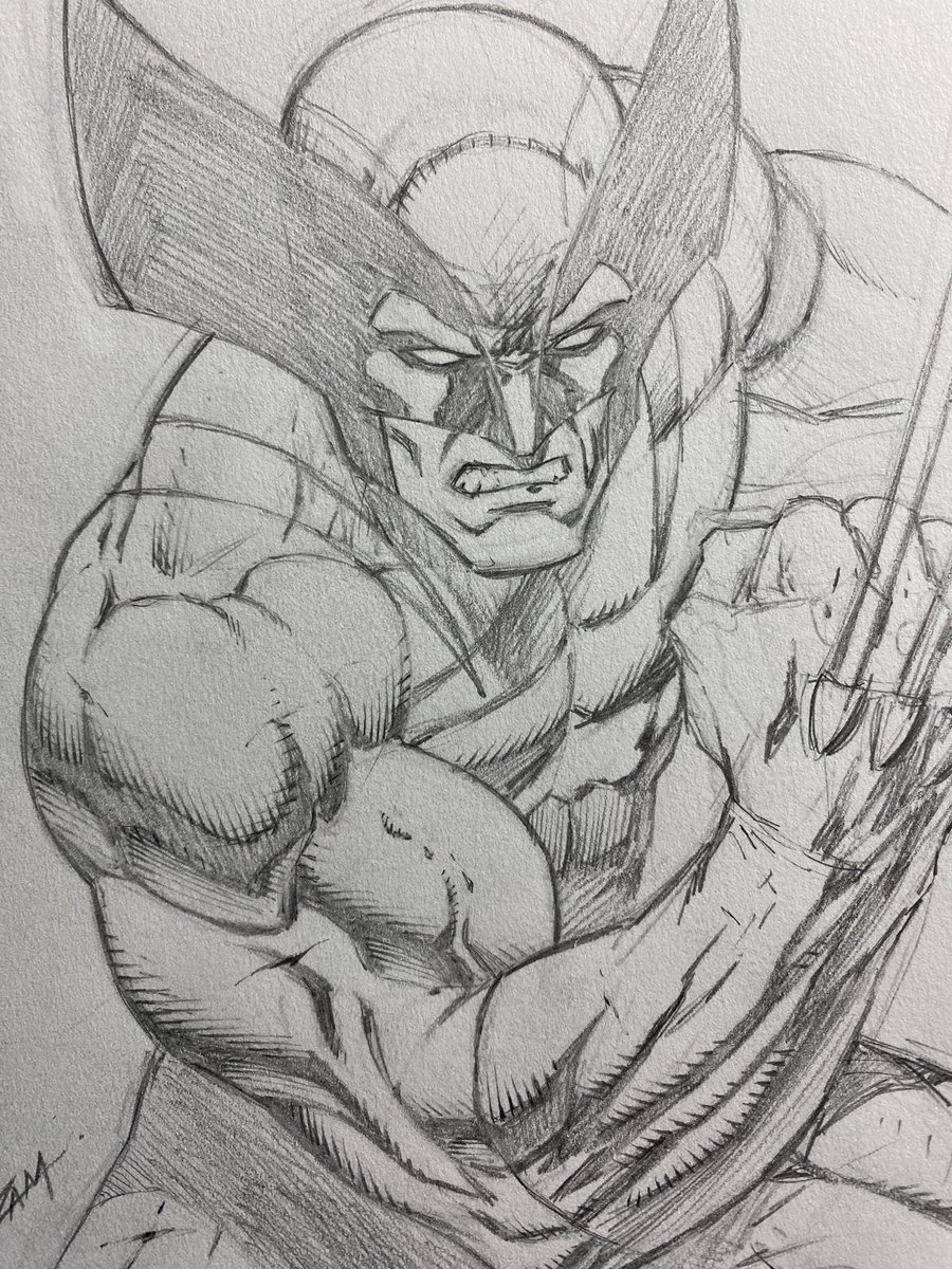 Another one of Wolverine for the sketchbook. #drawing #wolverine #comicart #traditionalart