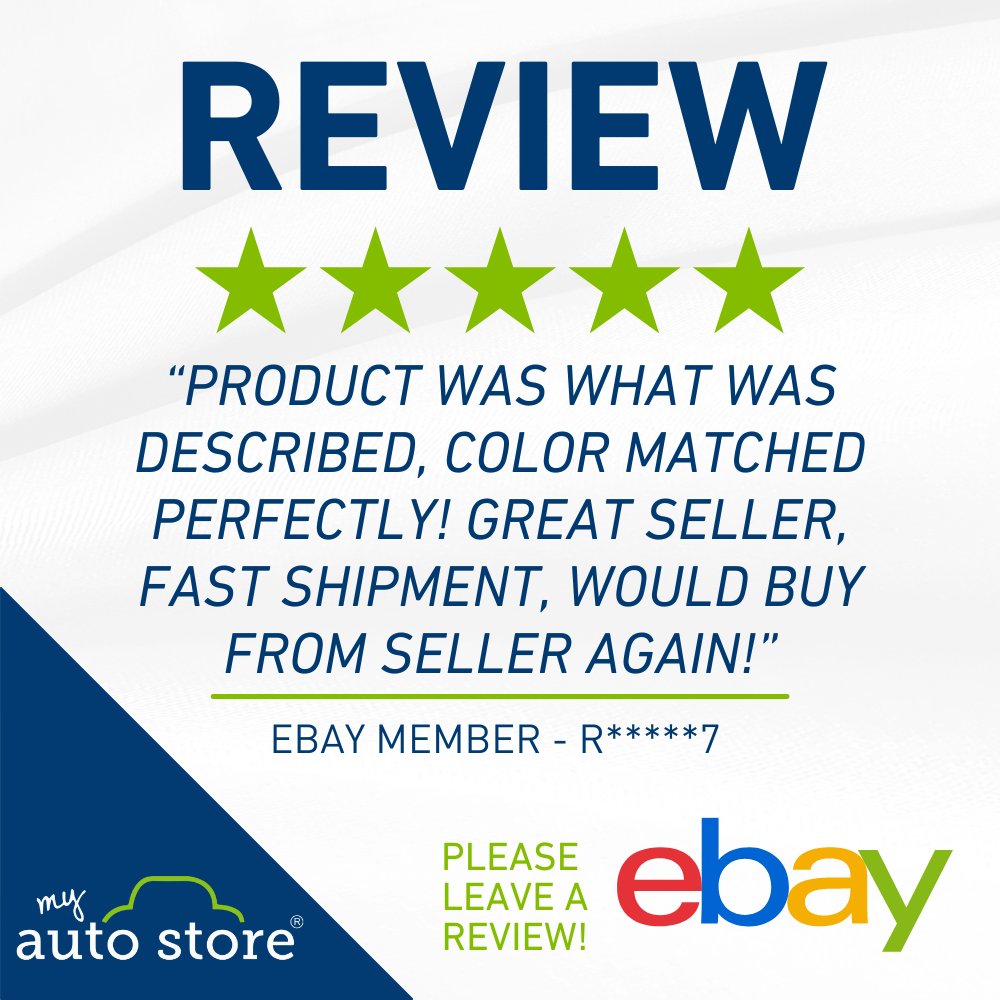 'Product was what was described, color matched perfectly! Great seller, fast shipment, would buy from seller again!” - r*****7

Leave us a review! ebay.com/str/autostorep…

#myautostore #autoparts #oemparts #usedparts #usedautoparts #genuineparts #usedcarparts #carparts #carrepair