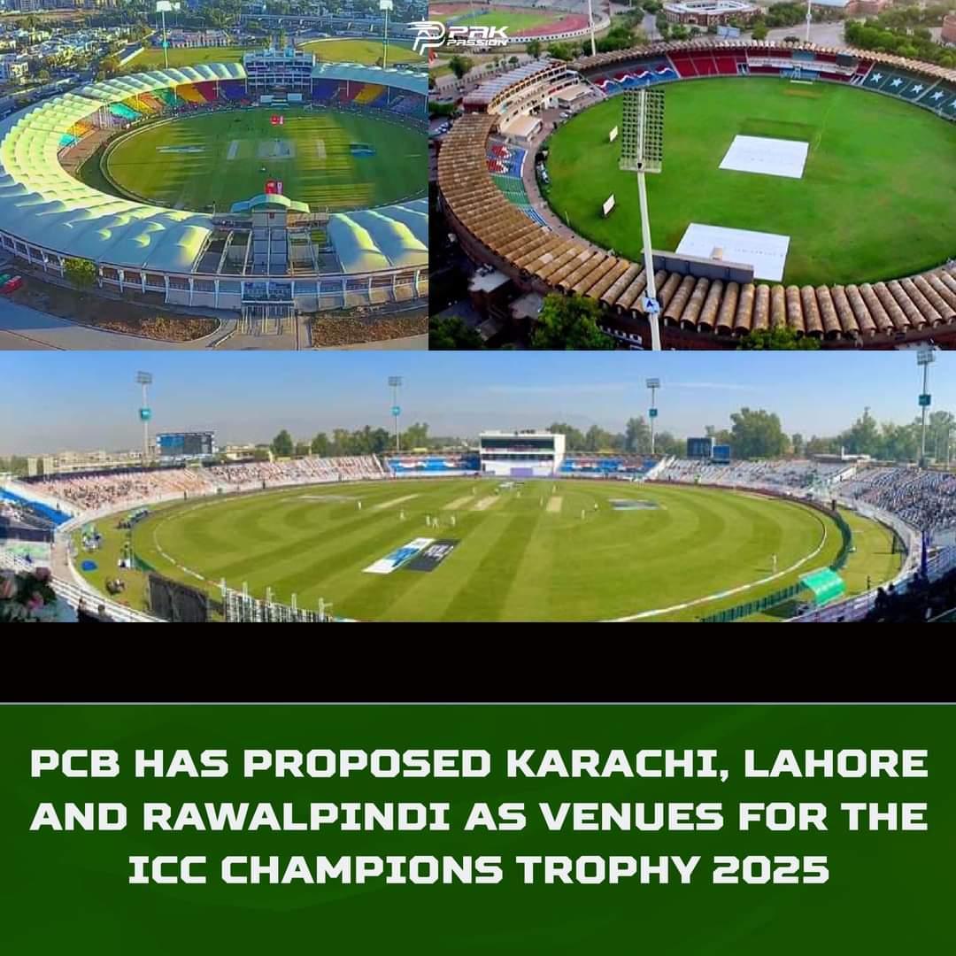 Karachi 
Lahore 
Rawalpindi will host the complete CT25.
#PCB 
#babarazam
#IPL24