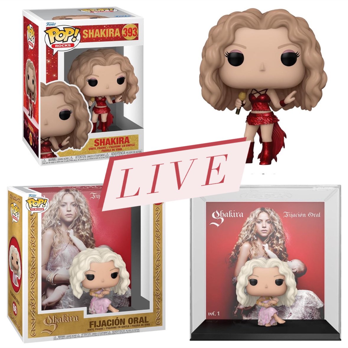 Now live! The brand new Shakira Funko POPs! With her Super Bowl outfit and Oral Fixation Album cover! EE ~ fnkpp.com/EE Amzn ~ fnkpp.com/AmShak MHS ~ fnkpp.com/MH #Ad #Shakira #FPN #FunkoPOPNews #Funko #POP #POPVinyl #FunkoPOP #FunkoSoda