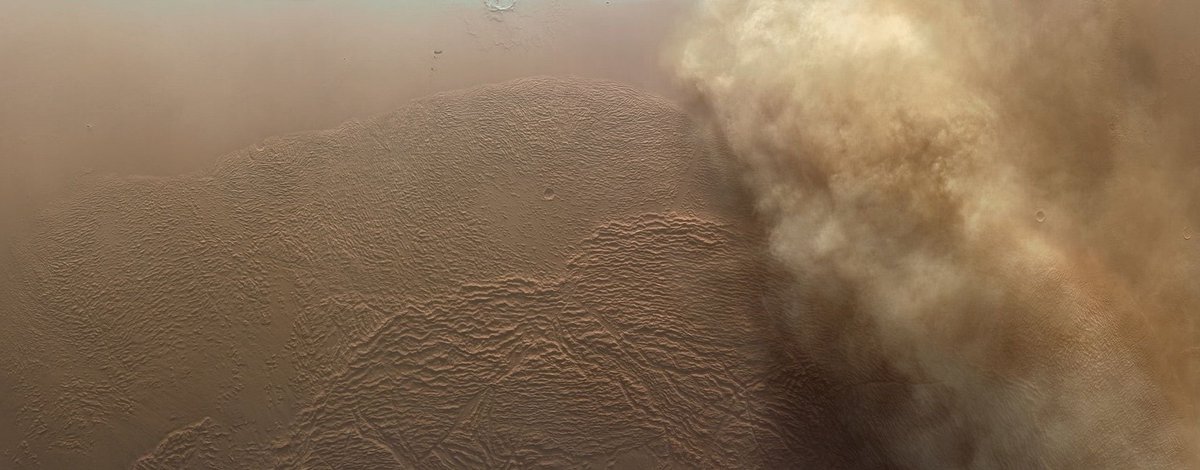 Dust storm on Mars captured by China's Tianwen-1 spacecraft from orbit!