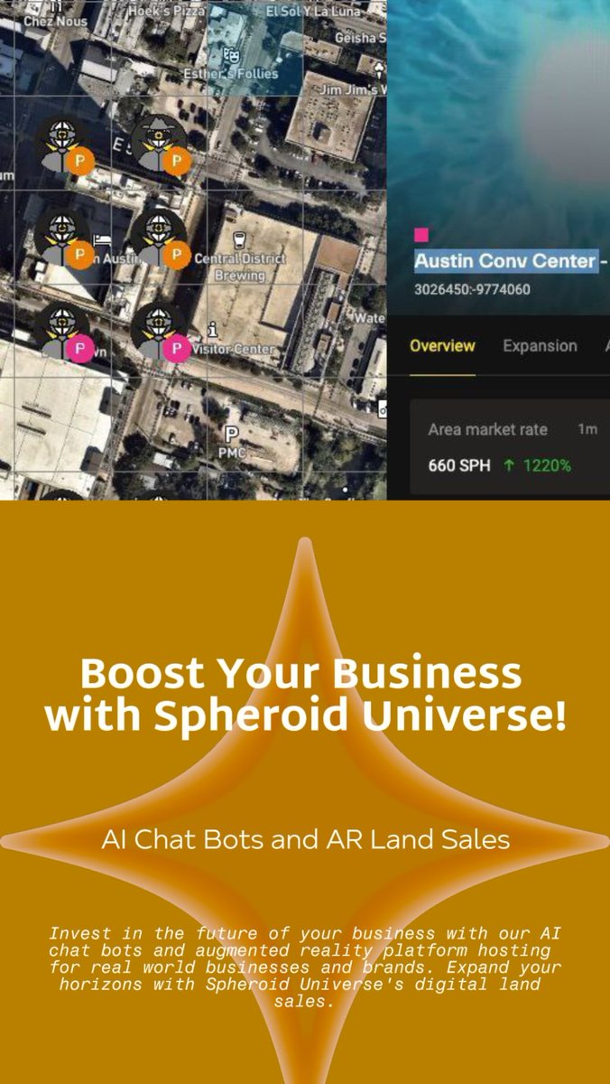 Hex1dized's tweet image. Take your Busisness and Brand to the next level with AI and Augmented Reality

Own the Geospatial Layer with #DePIN technology @Spheroid_io