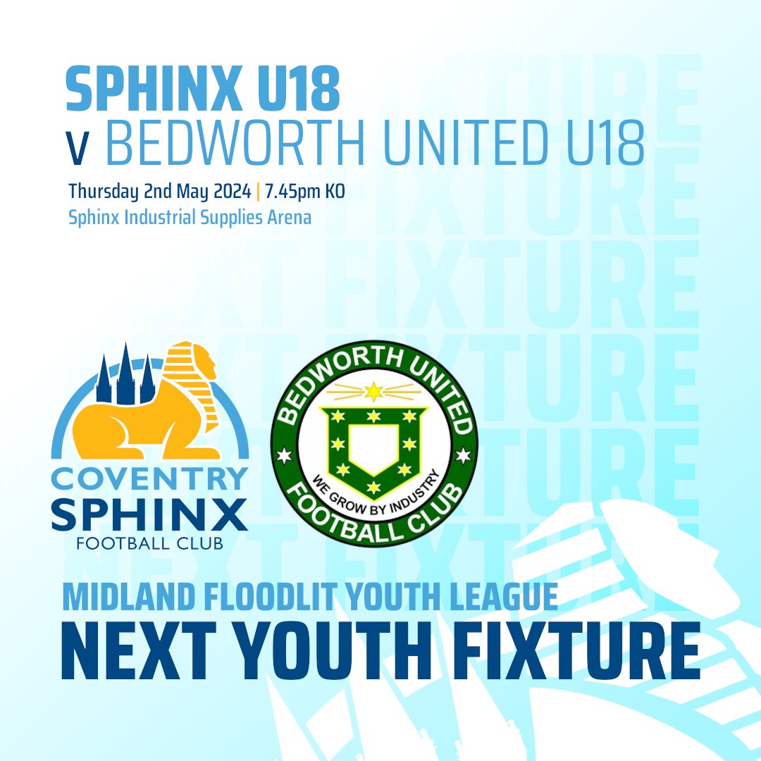 Our youth team have a home game tomorrow night against local opposition. It's a 7.45pm kick-off against Bedworth United and the boys would love your support.