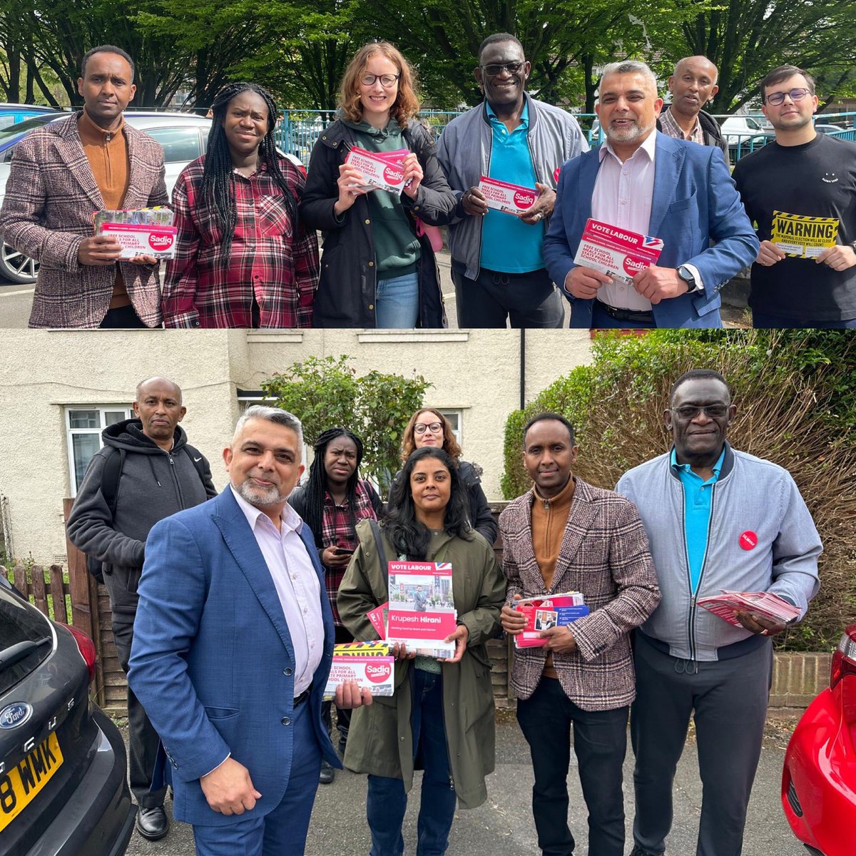 Good to be out in #Brent #Stonebridge for eve of poll #GOTV for @SadiqKhan & @KrupeshHirani #vote early and remember to take your photo ID 🌹🌹🌹