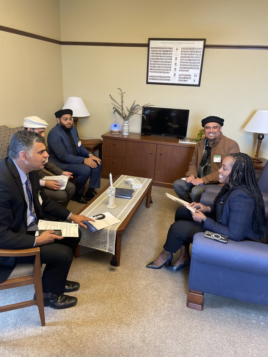 Earlier this week, I had the opportunity to meet with leaders from the @ahmadiyyacanada leaders on their hill day, and discussed about our shared Canadian aspirations for justice, inclusion for all. Thank you for your contributions to our community!