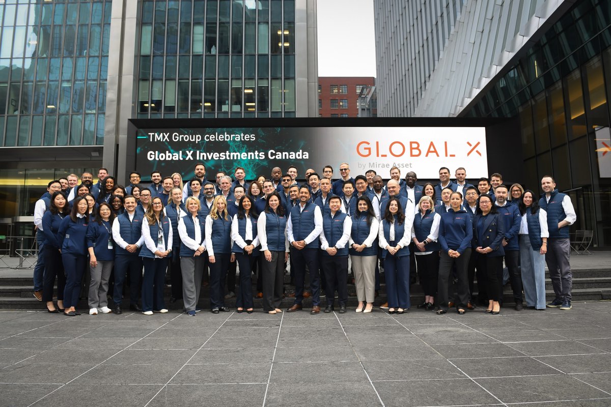 Global X Canada (@globalxca) on Twitter photo Today, we opened the market to celebrate becoming Global X!
This marks our place as where innovation meets investing in Canada – bringing deep local expertise, supported by global strength.
Combined, Global X brands' AUM exceeds $100B+, plus backing from <a href="/miraeasset/">Mirae Asset</a> over $800B. Today, we opened the market to celebrate becoming Global X!
This marks our place as where innovation meets investing in Canada – bringing deep local expertise, supported by global strength.
Combined, Global X brands' AUM exceeds $100B+, plus backing from <a href="/miraeasset/">Mirae Asset</a> over $800B.