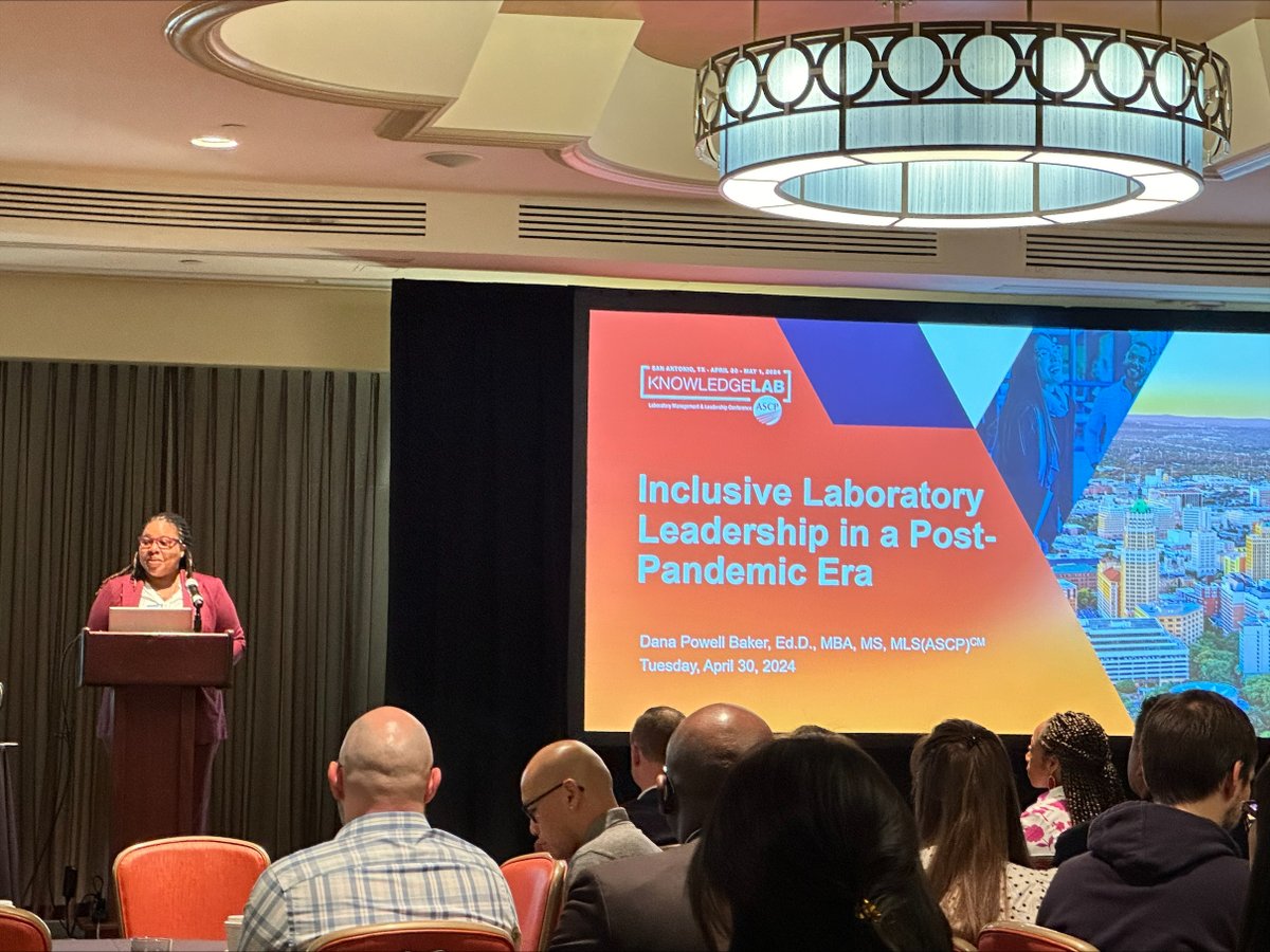 SBP President, Dr. Dana Powell Baker, kicked off ASCP KnowledgeLab 2024 with an intriguing opening keynote titled 'Inclusive Laboratory Leadership in a Post Pandemic Era.'

#inclusiveleadership #strongertogether #socblackpath #laboratoryleadership