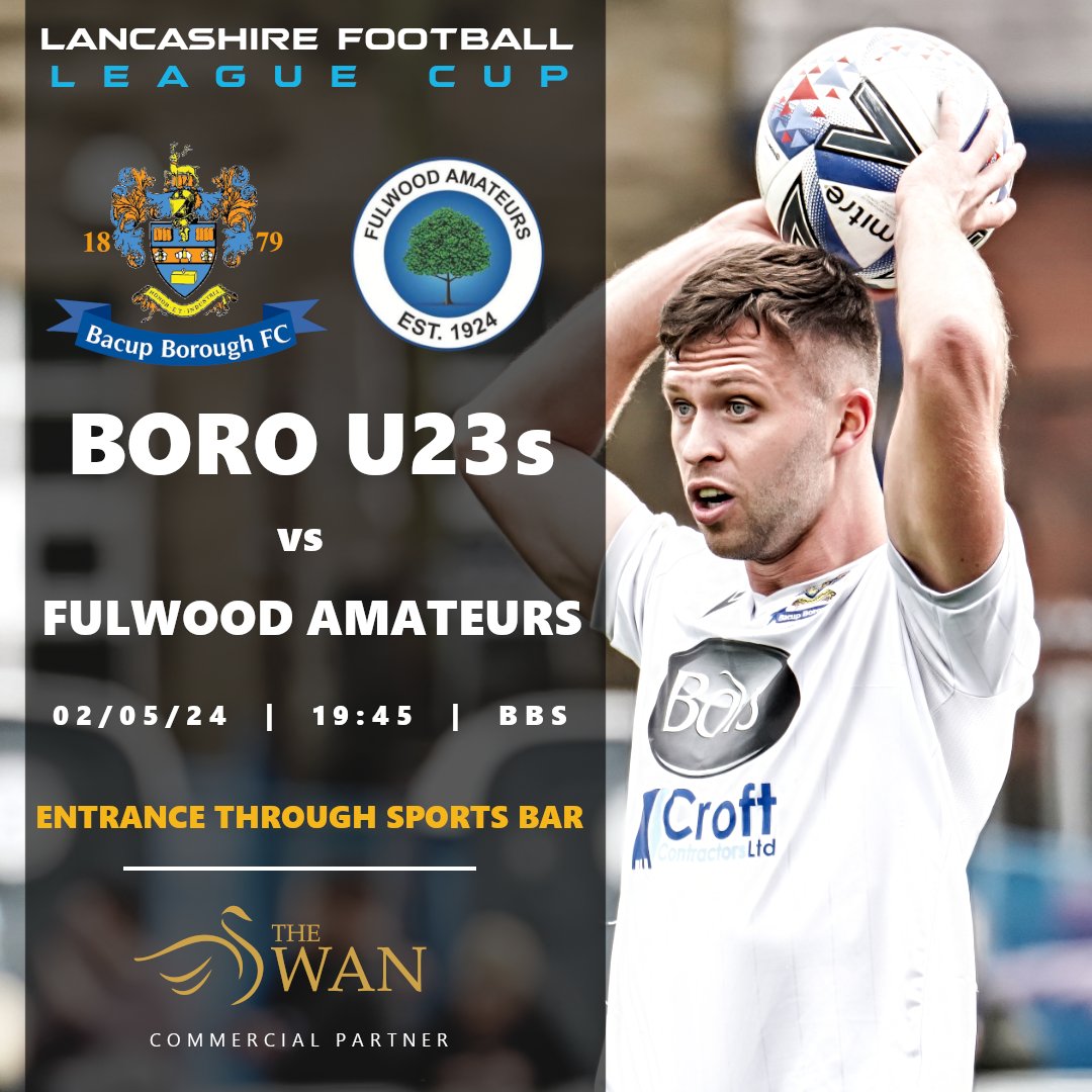 U23s GEAR UP FOR CUP ENCOUNTER⚽️👊 🆚@FulwoodAms1924 🏆@LancashireFA Football League Cup 🗓️02/05/24 ⏰19:45 📍Brian Boys Stadium | OL13 8EE 💷Entrance through the Sports Bar (Main Entrance) Donation welcome 🙏 🍻Bar will be open for refreshments