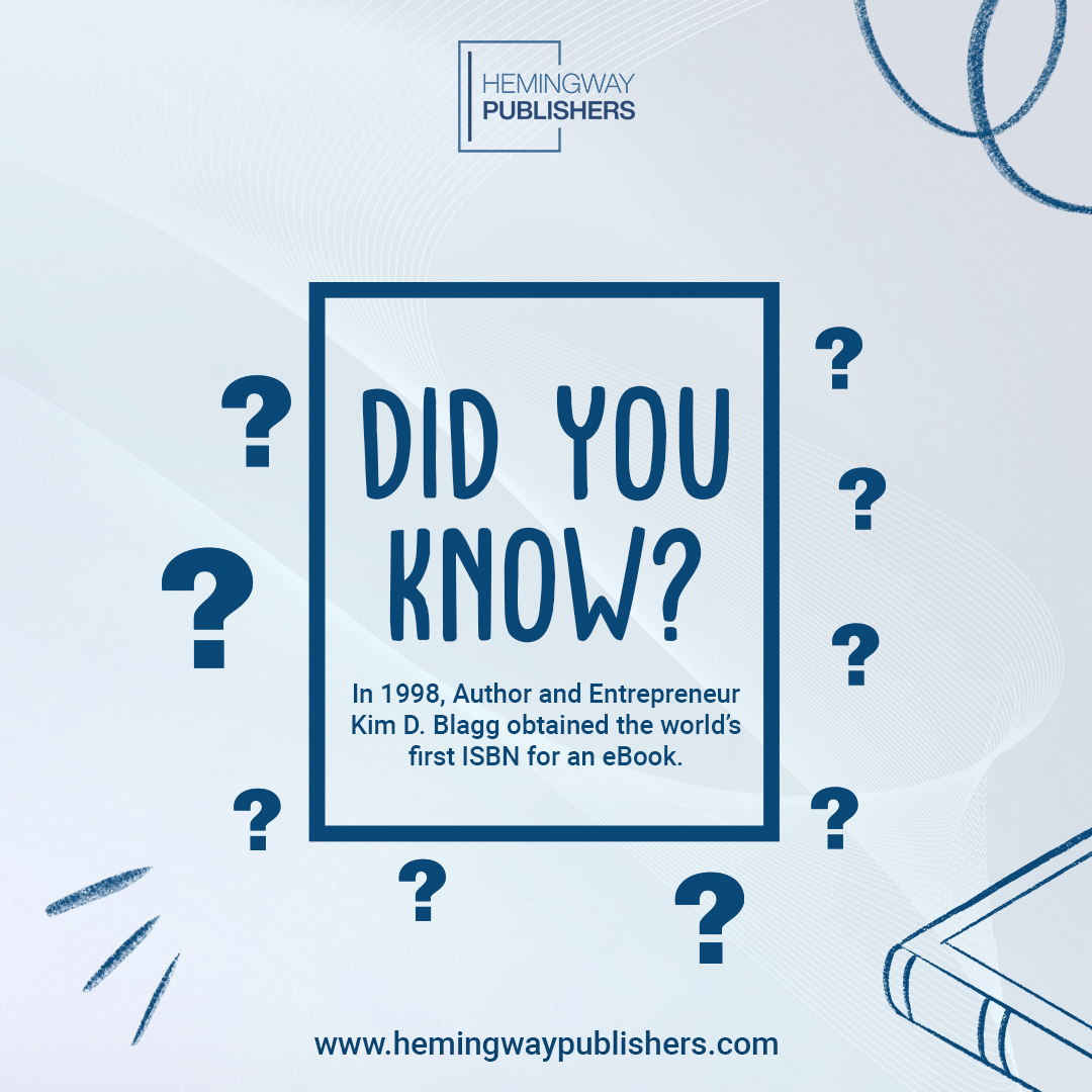 Have you secured the ISBN for your Book Yet?
#hemingwaypublishers #didyouknow #didyouknowfacts #ghostwriting #ebookwriting #proofreading #editing #coverdesigning #bookillustrations #bookpublishing #audiobook #selfpublishing #ebookformatting #bookformatting #publishers #bookwriter