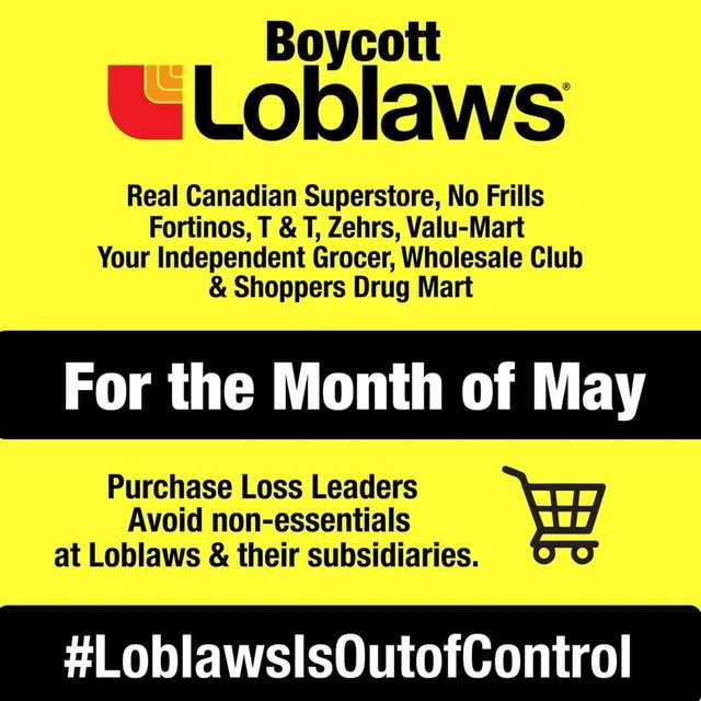 Morons on the left are BOYCOTTING Loblaws over their 3% profit margins instead of PROTESTING our government who printed all that money and gave us record high inflation Financial education is sorely lacking in this country