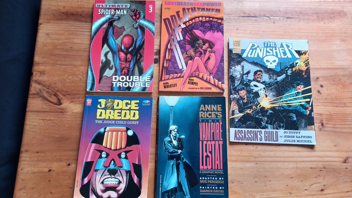 @ComicConAfrica If anyone's interested in graphic novels from the 1980s, do contact me, or DM me. I'm in Cape Town CBD. These are some of them, and they R150 each.