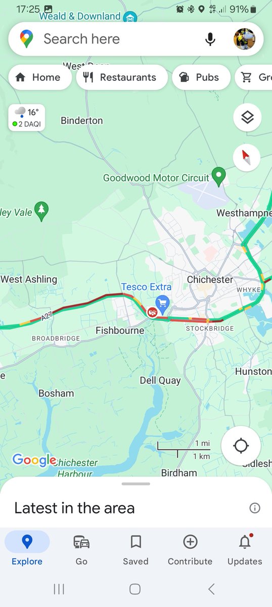 Update delays caused by a broken down hgv Eastbound A27 now Queuing towards the Fishbourne roundabout @SylvMelB @V2RadioSussex @SussexIncidents @GHRSussex @BBCSussex