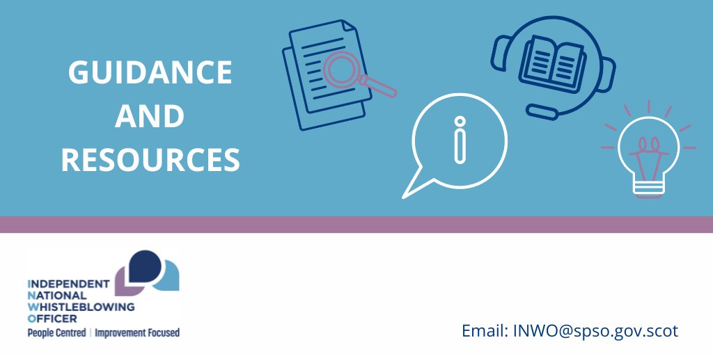 📣 Did you know? We have lots of resources for people involved in #Whistleblowing in the NHS in Scotland. Read and download them on our website: inwo.spso.org.uk/guidance-and-r… If you have any questions, email our team at INWO@spso.gov.scot and they will support you.