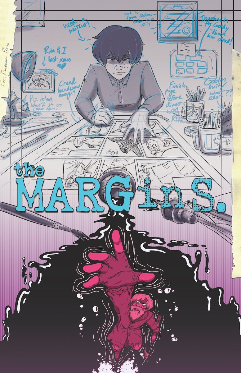 The #fantasy #GraphicNovel, @TheMarginsComic, takes a deeper look at one artist's creative process, as out-of-this-world as it may be! Available in print at @Fanbase_Press! #Comics #LGBTQ #CreatingFandoms (@daccampo @fuzzytypewriter) fanbasepress.ecrater.com/p/30006833/the…