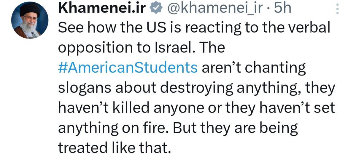 Ciccio Khamenei va molto forte sui social media, peccato che in Iran siano oscurati dal regime. Questa roba viene sfornata a uso e consumo di boccaloni e utili idioti, la ritrovate rilanciata tale e quale da certa stampa, fallita sia dal punto di vista etico che economico.