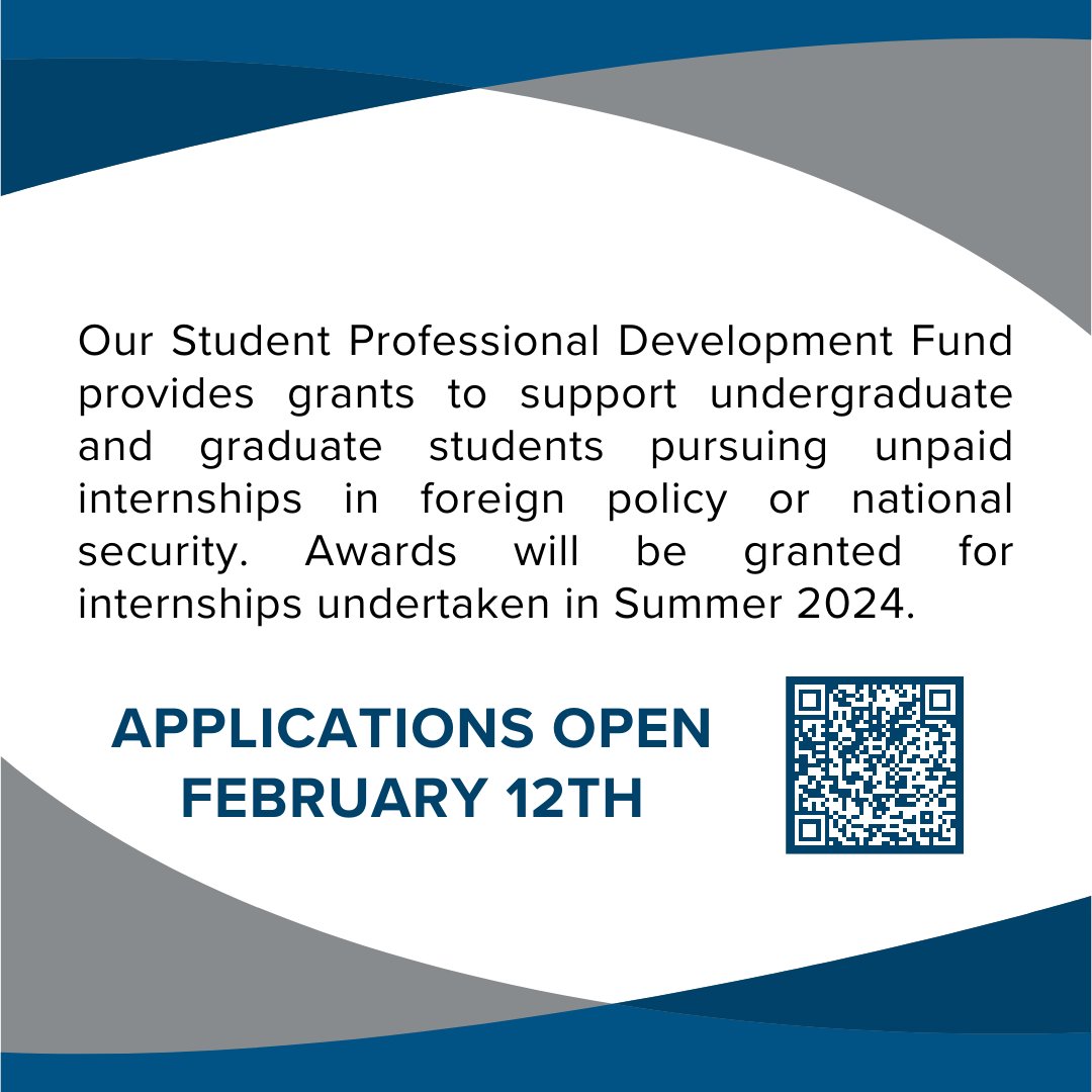 🚨 STUDENTS: Do you have an unpaid summer internship in foreign policy or national security? Apply for our Professional Development Fund! 🔗 clementscenter.org/student-profes…