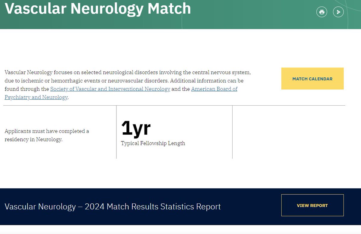 It is Match Day for the Vascular Neurology Fellowship Match! Find the Match Results Statistics report at: ow.ly/GyRQ50RtWEK. Congratulations on a successful #FellowMatch, @SVINsociety! #MedEd #NRMP