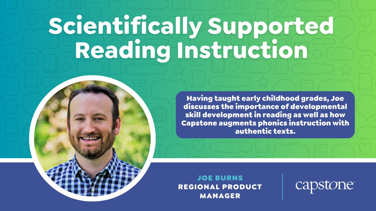 Teaching Matters is an audio series on @NPR exploring the unique needs of students. Recently, Capstone Regional Product Manager Joe Burns joined for an episode, Scientifically Supported Reading Instruction. 🎙️ #EdTech #LearningIsForEveryone

Listen here ➡️ bit.ly/3SGeFlT