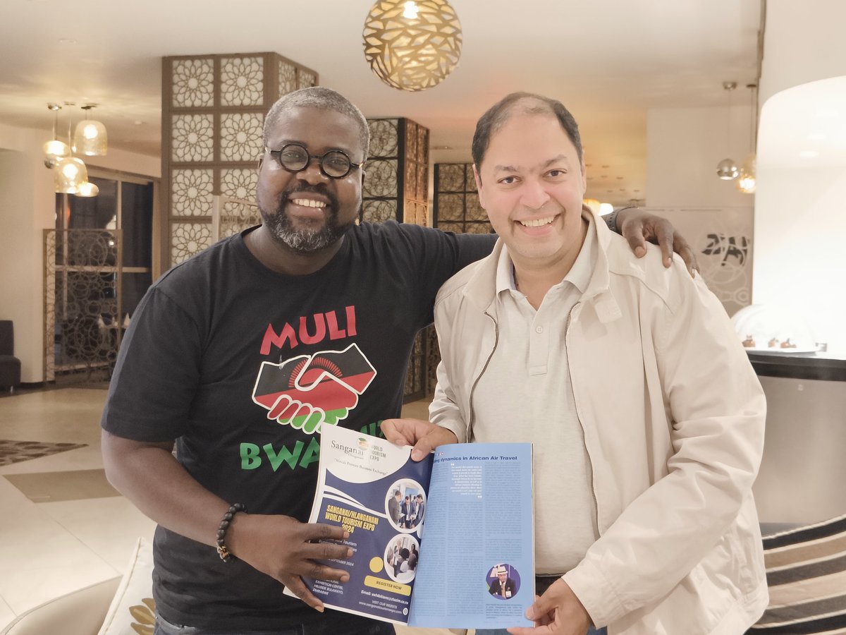 Great to catch up with @kojofabio in Malawi this afternoon and to get my hands on the print copies of the latest @VoyagesAfriq magazine featuring my always controversial column! Takulandirani bwana! 🇲🇼 #malawi #voyagesafriq #blantyre
