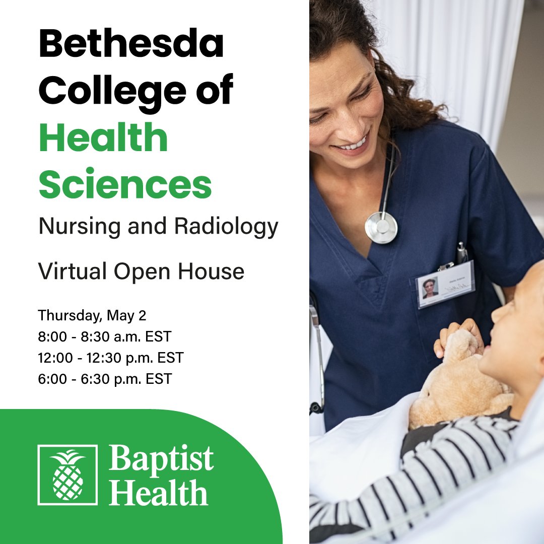 Join us tomorrow to learn more about our Associate of Science in Nursing (ASN) and Associate of Science in Radiography programs 🏥 👇 📅 Thursday, May 2 1️⃣ 8:00 a.m. 💻 bit.ly/3w56hUo 2️⃣ 12:00 p.m. 💻 bit.ly/3UlCFdd 3️⃣ 6:00 p.m. 💻 bit.ly/3Wm8mWq