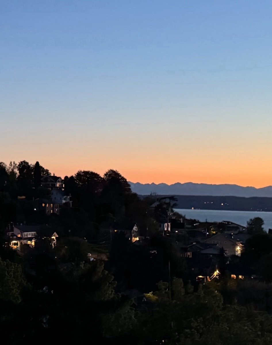 Palmer House (lower left) and Puget Sound sunset. Photo courtesy: jonas nyhammer #twinpeaks #palmerhouse