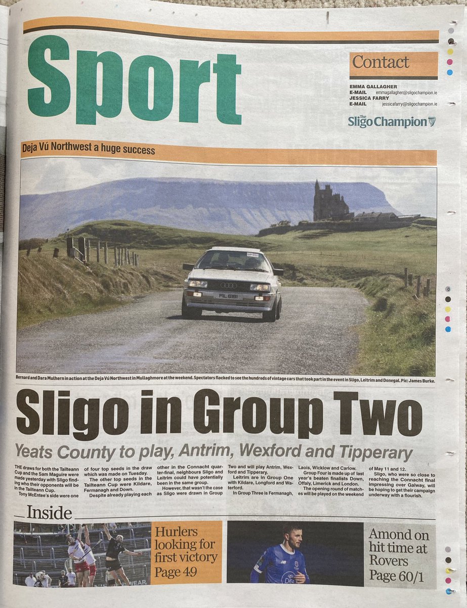 2 More pages in the @SligoChampion with coverage of the Deja Vu North West 2024 @sligo_pallets @CBMSIGNS @CPFaacIrl @ConnachtMC @IrlWomen @FlyinFinn #Rally #DejaVu #Sligo #lovesligo #ireland