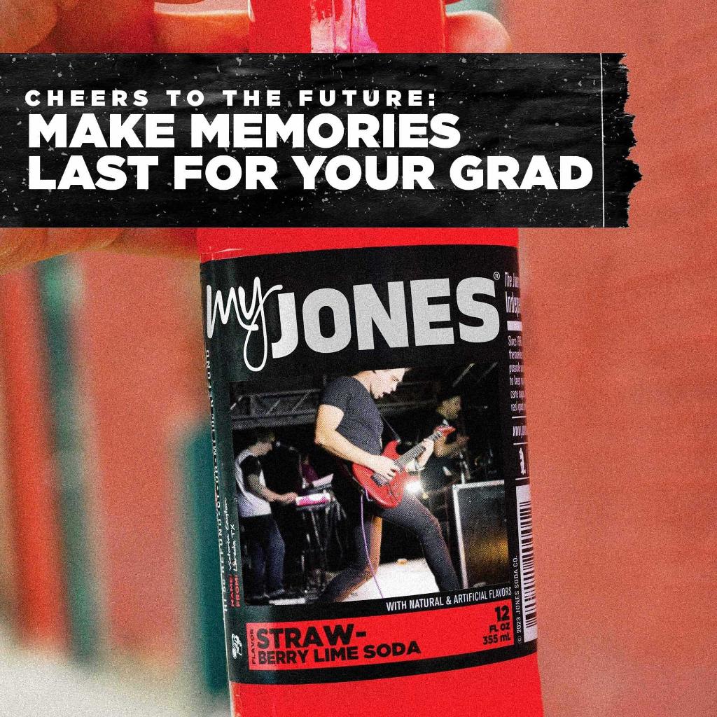It’s easy to make your grad a pop star! Just pick their favorite flavor, your favorite photo, and add a caption to the back for a one-of-a-kind present 🎓 Order now at jonessoda.com/products/myjon…