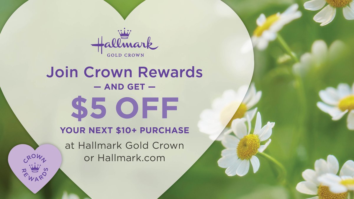 Join @Hallmark Crown Rewards for exclusive savings, points with every purchase that adds up to Reward Dollars, a free card every month, and much more. We’ll email you a coupon for $5 off your next purchase of $10+. Get in on these rewards at hallmark.com/crown-rewards/…