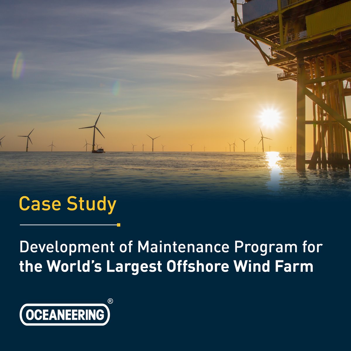 In our latest case study, discover how Oceaneering was tasked with developing a comprehensive maintenance program for the world’s largest offshore wind farm in the North Sea. Read more: oceaneering.com/case-studies/d…

#renewables #offshorewind #windenergy #energy