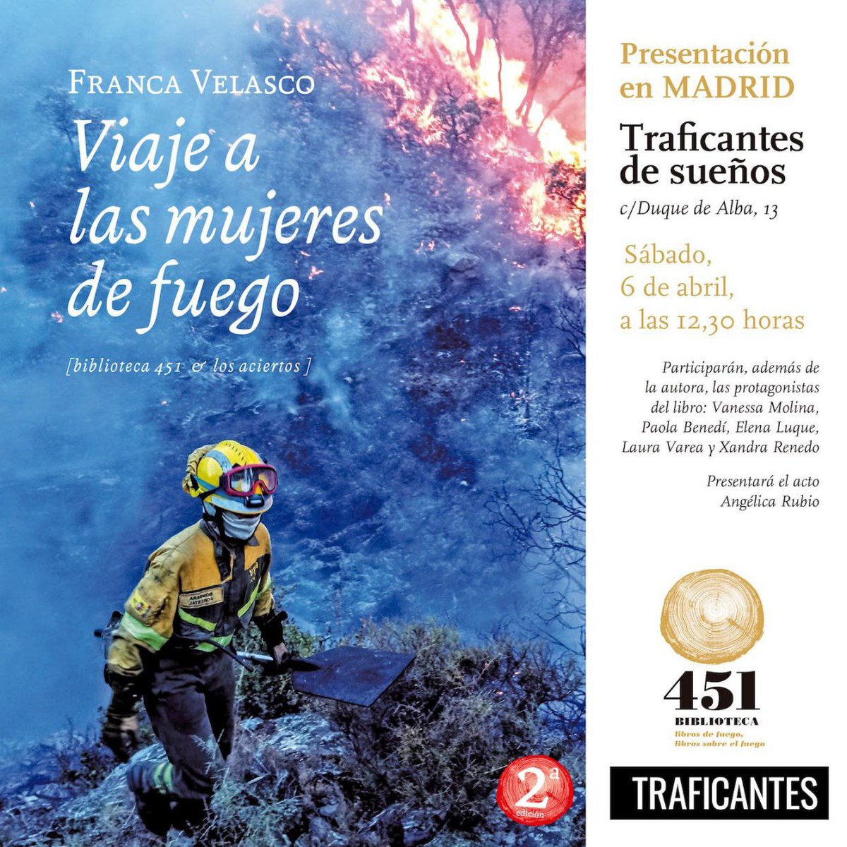 #Audios🎧 Y si hablamos de trabajos, escucha la presentación de 'Viaje a las mujeres del fuego' @pepitaseditora  Con su autora, Franca Velasco @vallisoledades, y varias de las mujeres protagonistas del libro (ver 🧵 ) #bomberas #BomberasForestales acortar.link/RmGyHd