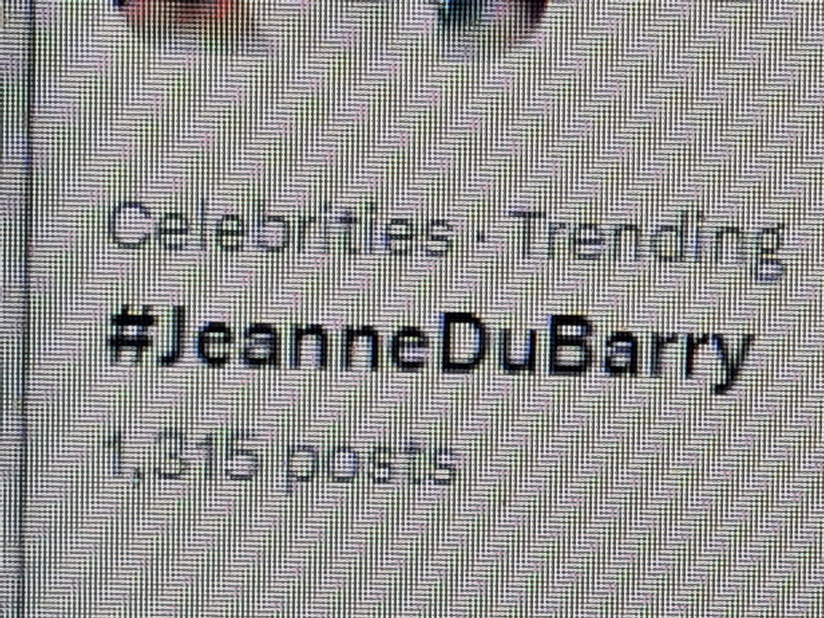 Just logged on and look what's trending here in the UK on 1 May at 5.30pm.
#JeanneDuBarry